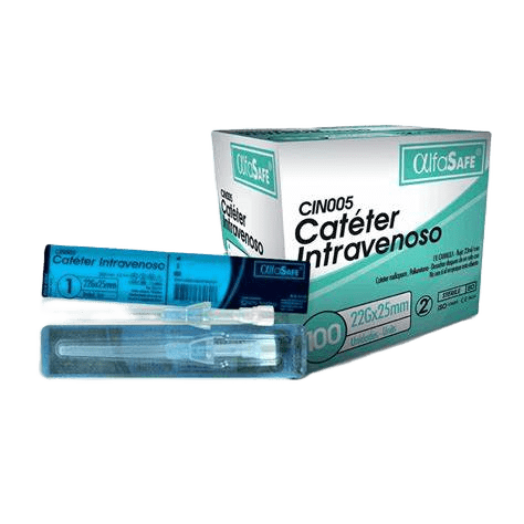 Catéter intravenoso 18g, 20g 22g x 1 1/4 Alfa Safe