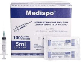 Jeringa De 10ml Con Aguja Caja X100und 21g X 1 1/2