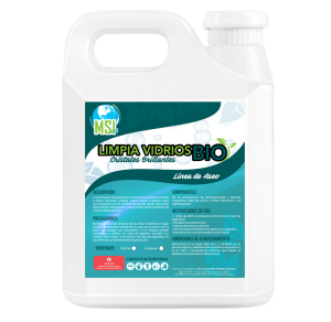 Producto biodegradable que permite limpiar y desengrasar cristales, vidrios, cerámicas, azulejos, espejos, pantallas, monitores, lámparas, electrodomésticos.